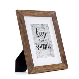 kennethan 8x10 Picture Frame Rotten Brown 1 Pcs in 1 set 8x10 Frame can Display 5x7 Picture with Mat or 8x10 Without Mat on the Wall
