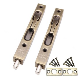 szhdxsy 2-Pack Hidden Latch & Bolt 304 Stainless Steel 8 inch(202cm) Security Door Bolt Latch, Double Door Lever Action Flush Bolt Latch, French Door Slide Bolt Lock,Bronze