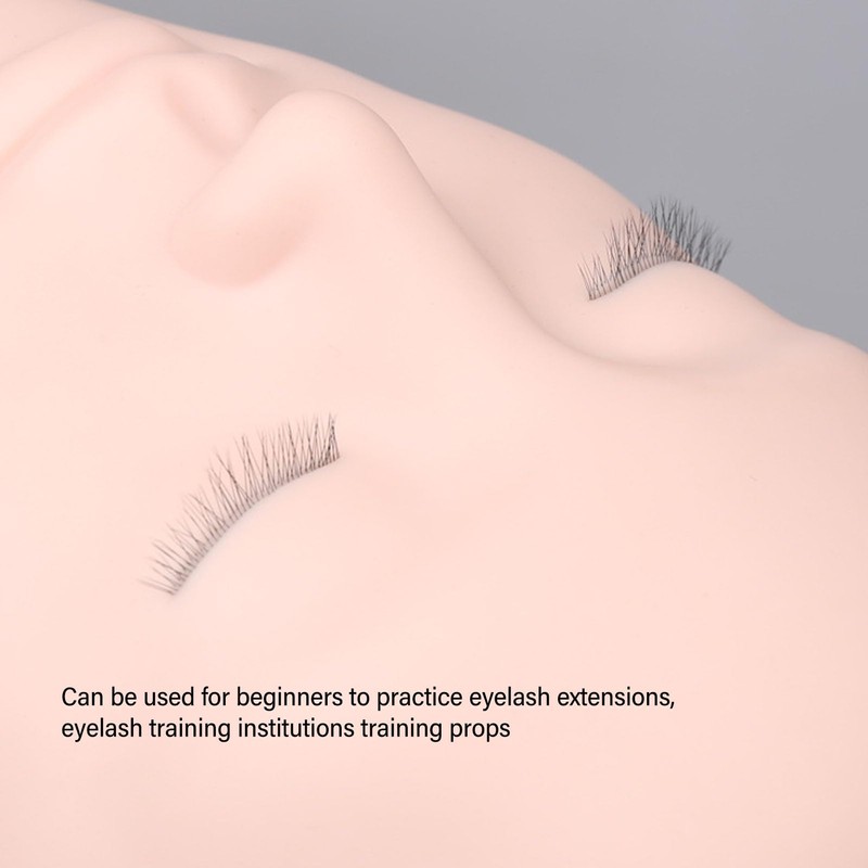 Mannequin Training Head, Silicone Makeup Practice Face Model Practice Makeup