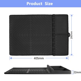 euluoziqing Silikon Grillmatte Kompatibel mit Blackstone, Griddle Tools Matte für Gasgrill Seitenbrenner, Multifunktionale Silikonmatte Grill für Küchen und BBQ Grills Arbeitsplatten (Schwarz)