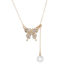 Uranian Pendant Necklace Butterfly Necklaces Dainty Choker Necklaces Chain for Women (C-Butterfly)