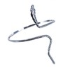 Western F.a.s.h.i.o.n Snake Thin Wrap Around Silver Arm Band Cuff