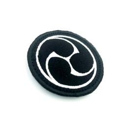 Patch Nation Japanese Shinto Triad Black Symbol Embroidered Airsoft Paintball Cosplay Patch