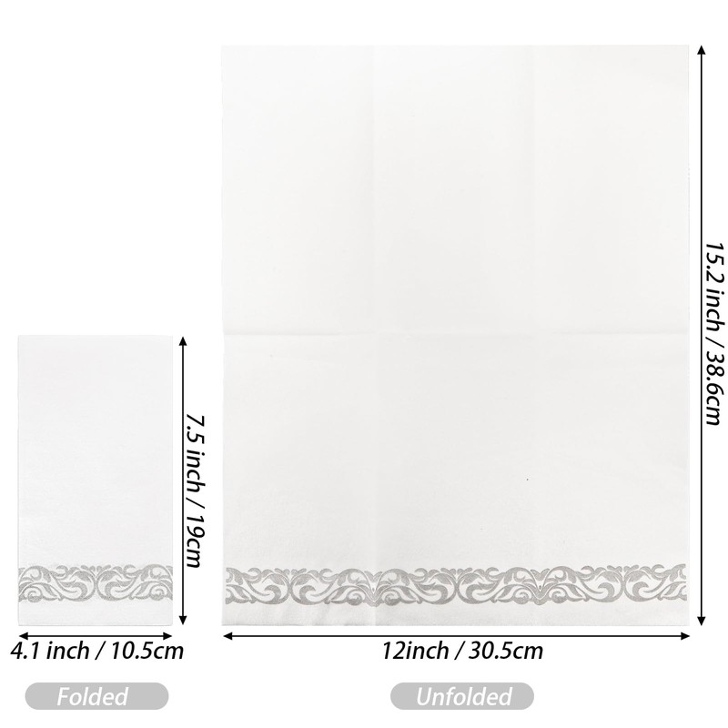 Foraineam 100-Pack Soft Texture Paper Hand Towels Disposable Decorative Paper