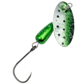 Panther Martin PMRBL_6_GSS Single Hook Barbless Teardrop Spinners Fishing Lure - Green Silver Speckled - 6 (1/4 oz.)