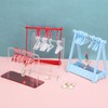 PATIKIL 50 Stück Kleiderbügel Ohrringhalter, Mini Acryl Mantelbügel Ohrringbügel Bügelständer