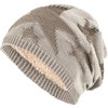 Compagno Stars Winter Warm Lined Beanie Woven Pattern One Size