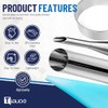 17pcs Cannoli Tubes Molds Kit, Non-stick Stainless Steel 12pcs Diagonal