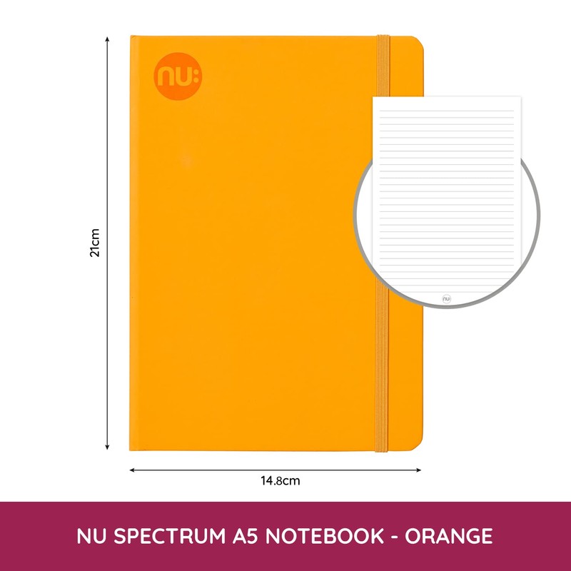 NU Notebooks - Orange Journal - Spectrum Range - A5