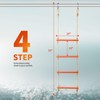 ProSSS 4 Step Boat Rope Ladder, Heavy Duty Climbing Rope,