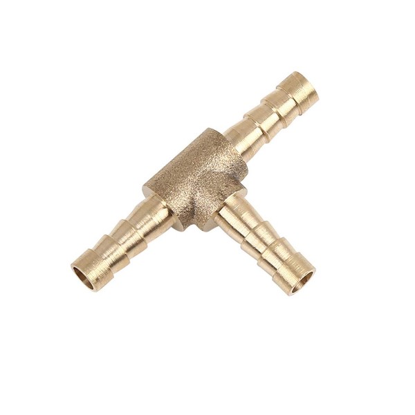 sourcing map Hose Nozzle T-Hose Connector Brass Connector 3 Way