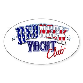 CafePress Redneck White &Amp; Blue Oval Sticker Oval Car Bumper Sticker