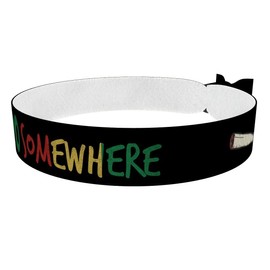 4:20 somewhere schwarz - Stoffarmband aus Satin - Wasserfestes Armband für Weed-Liebhaber - Trippy Geschenksidee - Festival Mode - Handgemachtes Unisex Armband - Cooles Lifestyle Accessoire