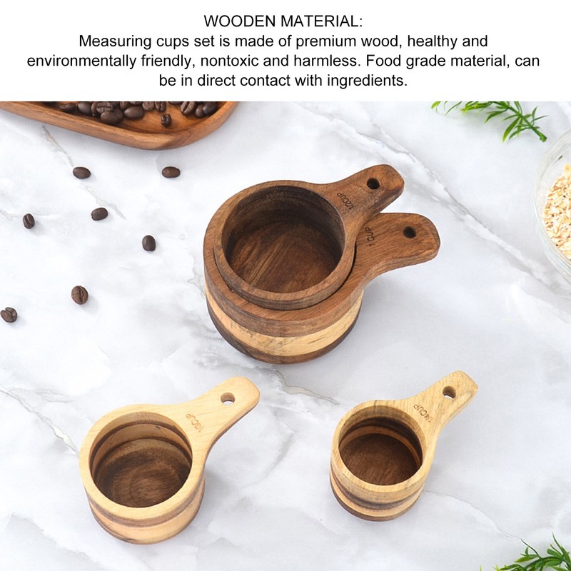 4PCS Measuring Cups Set Clear Scale Comfortable Handle Rounded Edges