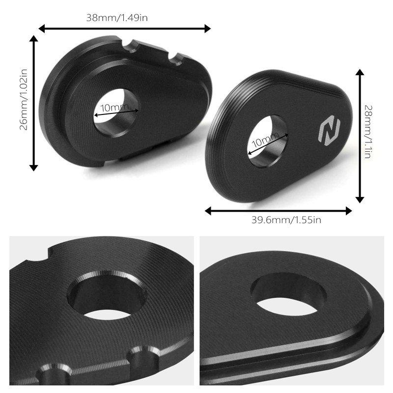 NICECNC Black Turn Signals Indicator Adapter Spacers Compatible with Yamaha