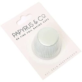 Papyrus Mini Foil Baking Cup 50-Pieces, 35 mm Size, White
