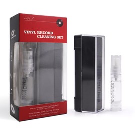 sdroceRyaM Vinyl Record Cleaning Brush with Cleaning Fluid Turntable Records Cleaner Anti-Static LP Velvet Record Cleaner Brush for Record Player Turntable