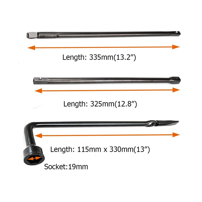 Dr.Roc Spare Tire Tool Kit with Wheel Lug Wrench Spare