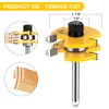 Tongue and Groove Router Bit Set 1/4 Inch Shank, UTRUSTTO