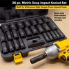 Titan 42406 26-Piece 1/2-Inch Drive Metric Deep Impact Socket Set