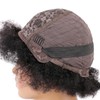 Huarisi 7 Inch Short Afro Kinky Curly Bob Wigs 1B