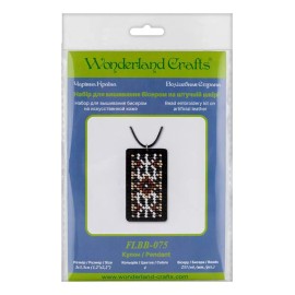 Wonderland Crafts Bead embroidery kit on artificial leather Pendant FLBB-075