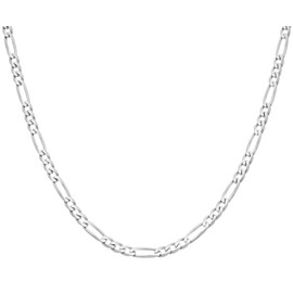 Old English Jewellers Sterling Silver 2.5mm Figaro Curb Chain Necklace 16 18 20 22 24 inch 925 Silver (16)