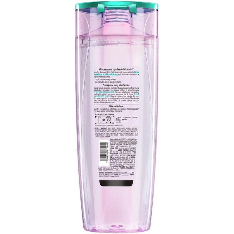 Shampoo Hidra Hilaurónico Elvive L'Oréal Paris 370ml