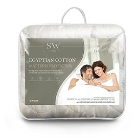 Littens Luxury Hotel Quality 14" Extra Deep 3ft UK Single Bed Size Quilted 100% Cotton Hypo-Allergenic Fitted Mattress Protector Cover, 35cm Deep Sides Machine Washable (90cm x 190cm)