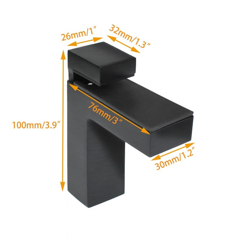 Metal Adjustable Floating Shelf Hardware, Wood/Glass Shelf Bracket Wall MountIing,Adjustable