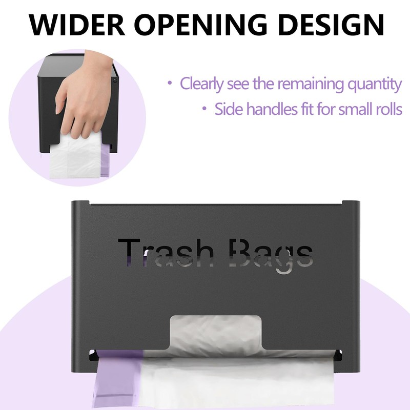 STWWO Extra Large Trash Bag Holder Dispenser, Metal Garbage Bag