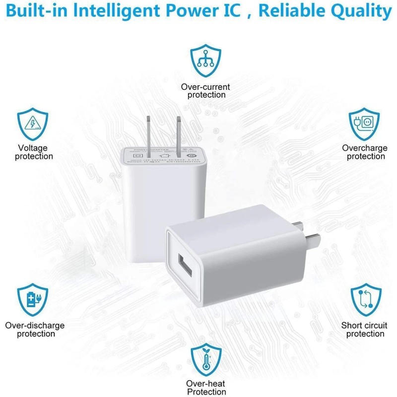 Unbranded 1-2 US Plug 5V 2A USB Port Wall Charger