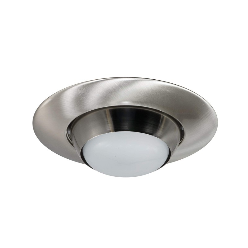 NICOR Lighting 6 inch Nickel Recessed Eyeball Trim Designed for