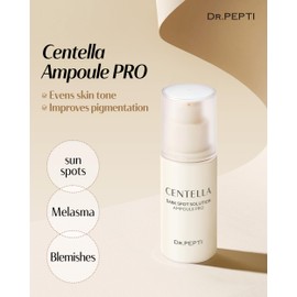 dr.pepti DR.PEPTI Centella Blemish Solution Ampoule Pro - Korean Face Serum for Uneven Skin Tone Marks Sensitive Skin with Niacinamide Tranexamic Acid Glutathione, 1.01 fl.oz.