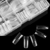 500 Pcs Curved Nail Tips with Box Kit, Tapered Square
