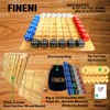 FINENI Dice Battle and TicTacToe Dual Sides Board Games, Wooden