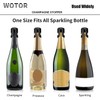 WOTOR Pack of 3 Champagne Stopper Stainless Steel Champagne Bottle