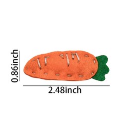 Carrot Hair Clip Easter Hair Clips for Girls 2Pcs Cute Snap Clips Easter Hairpins Kawaii Hair Accessories for Women Girls