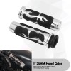 HDBUBALUS 1" 25mm Flame Fire Chrome Handlebar Grips For Harley