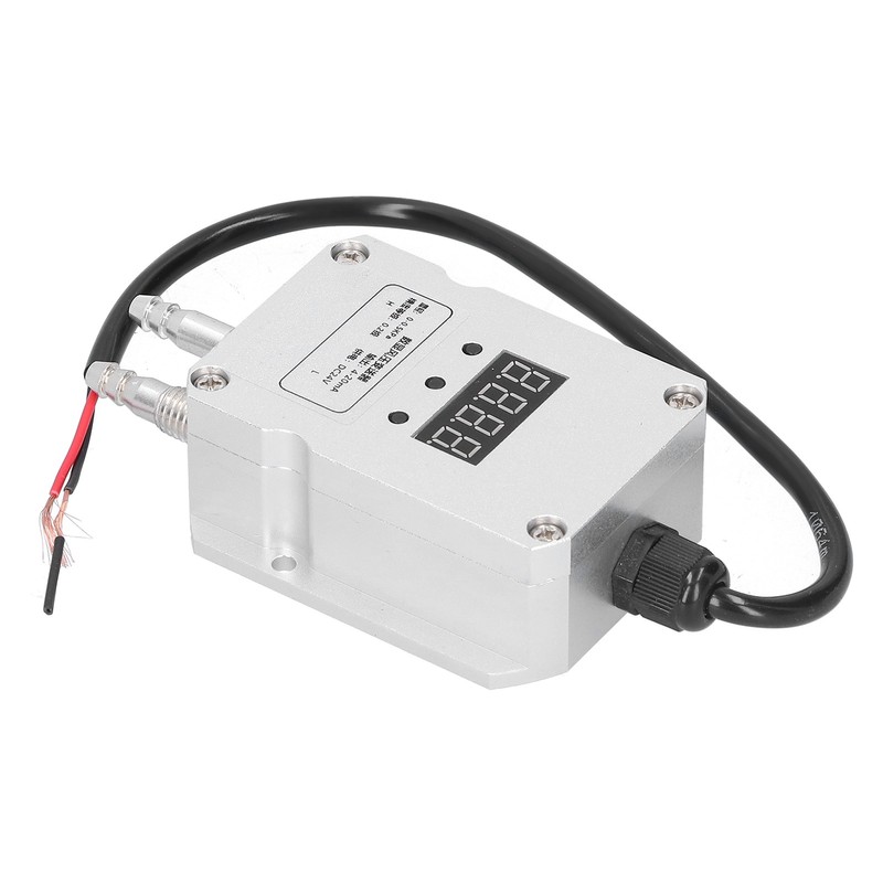 Differential Pressure Transmitter 0‑0.5kpa Digital Display Wind Detection Silver 4‑20mA