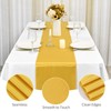 Teruntrue 8 Pack Gold Satin Table Runner, 12 x 72