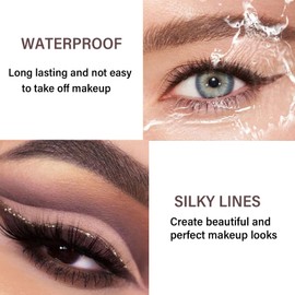 Smudge-Proof Brown Gel Eyeliner Cream for Bold Definition - Waterproof, Long-Lasting, and Quick-Drying Gel Eye Liner Pen for Everyday Wear, Work, or Special Occasions Makeup