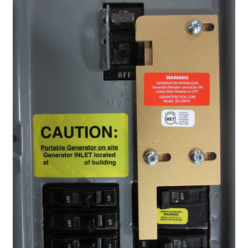 GenInterlock SD-200VL Square D Generator Interlock Kit for Vertical Main