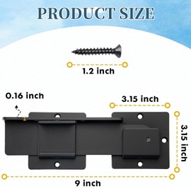9-Inch Heavy Duty Flip Gate Latch with 4 Padlock Holes 4mm Thick Carbon Steel Adjustable Door Latch for Sliding/Swing Gates, Barn, Shed, Garage, Yard, Fence (9 inch)