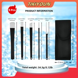 5 Pcs Pedicure Knife Set with Storage Bag – Professional Ingrown Toenail Removal Kit, Foot Scraper & Callus Remover Tools, Foot Razor for Callus Removal, Nail Scraper & Ingrown Toenail Tool for Feet