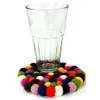 GURU SHOP Felt coasters, coasters made of felt balls, felt