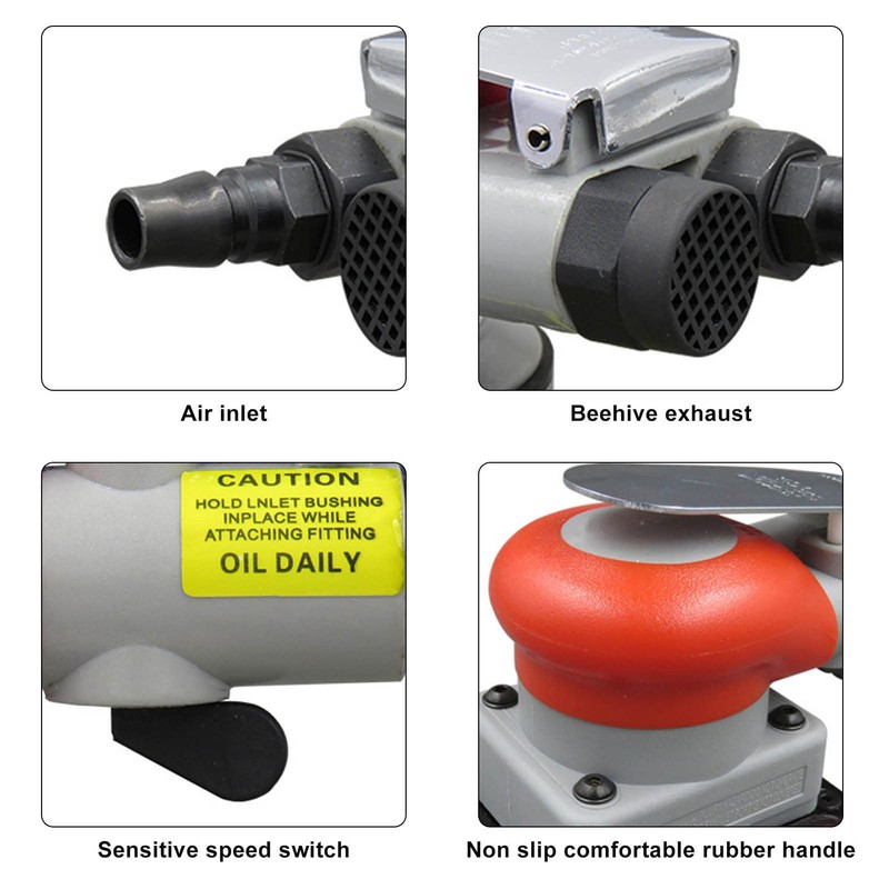 Professional Air Random Orbital Sander, Alloy Steel Orbital Sander for