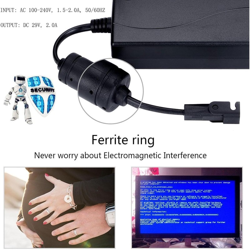 Adjustable Bed Base Power Supply Replacement Power Cord 3 Piece