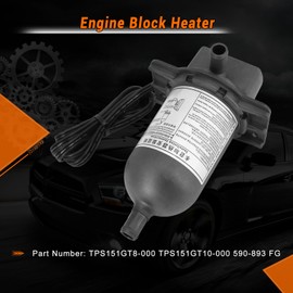 PumpShark Engine Block Heater TPS151GT10-000 590-893 FG - 1500W 120V for Perkins | Heavy Duty Incoloy 800 Element, 0.625” Ports, IP41 Rated | Direct OEM Replacement