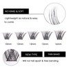 Individual Lashes 72 Cluster Lashes 3D False Eyelashes Natural Look